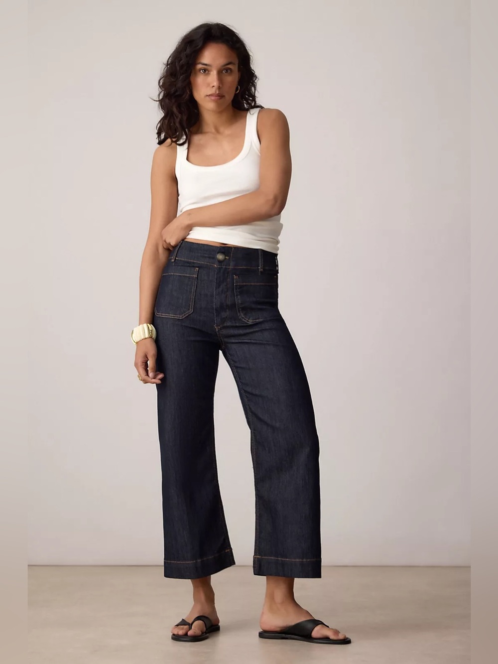 Maeve „ The Colette Cropped Wide-Leg Jeans